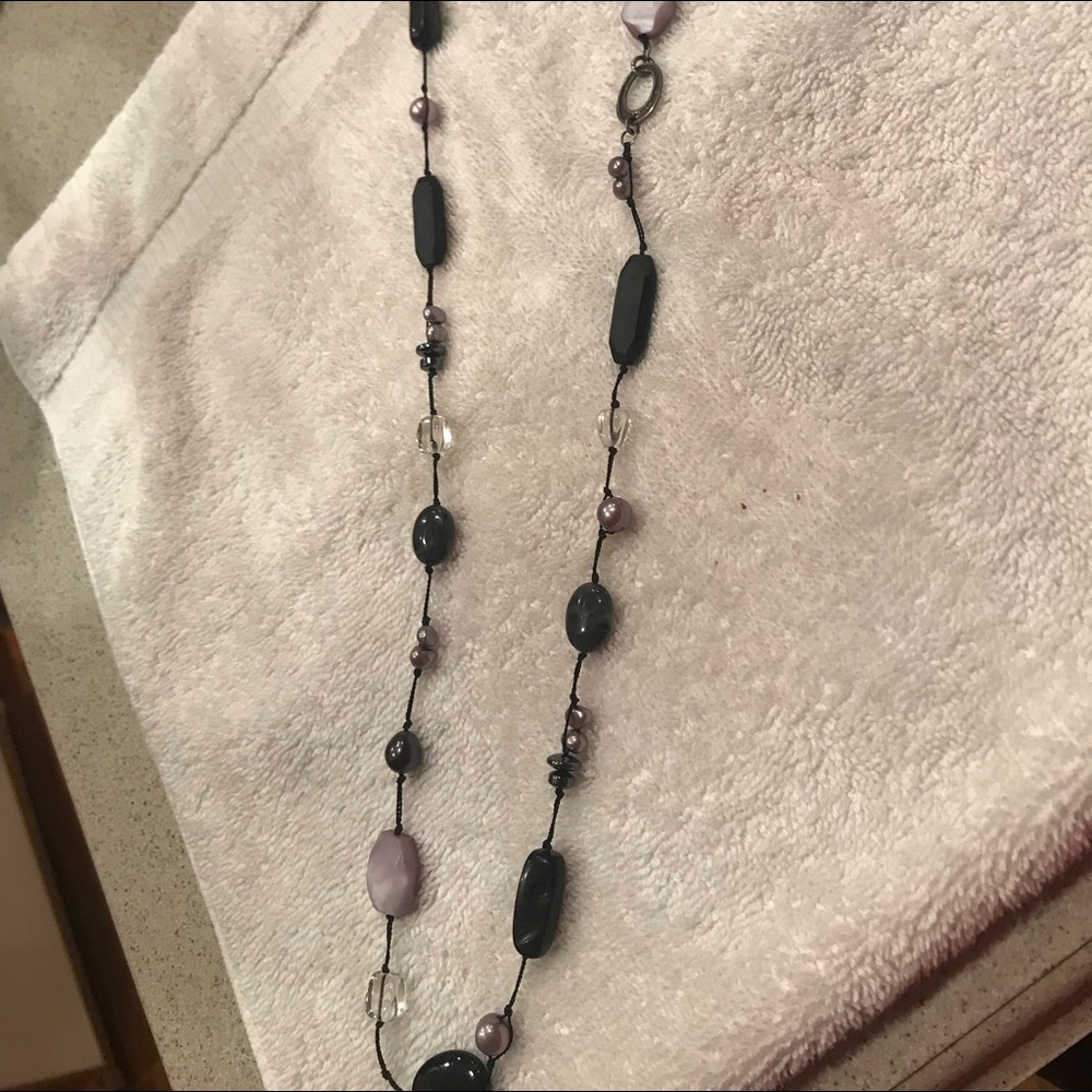 Silpada, black and grey beaded necklace